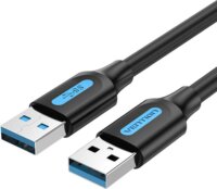 Vention CONBF USB-A apa - USB-A apa 3.0 Adat és töltő kábel - Fekete/Kék (1m)