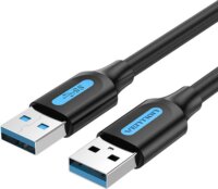 Vention CONBD USB-A apa - USB-A apa 3.0 Adat és töltő kábel - Fekete/Kék (0.5m)