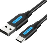 Vention COKBG USB Type-A apa - USB Type-C apa 2.0 Adat és töltő kábel - Fekete/Kék (1.5m)