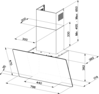 Faber GLAM-LIGHT EV8+ DG/LG A80 Páraelszívó - Fekete