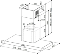 Faber STILO COMFORT BK MATT A90 Páraelszívó - Fekete