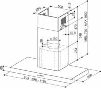 Faber STILO SMART X A90 Páraelszívó - Inox