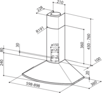 Faber TENDER X A60 Páraelszívó - Inox