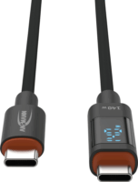 Ansmann 1700-0176 USB-C apa - USB-C apa 2.0 Adat és töltőkábel - Fekete (1.2m)