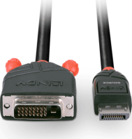 Lindy 41491 DisplayPort - DVI-D Kábel 2m - Fekete