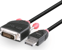 Lindy 41491 DisplayPort - DVI-D Kábel 2m - Fekete