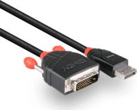 Lindy 41491 DisplayPort - DVI-D Kábel 2m - Fekete
