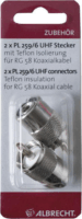 Albrecht PL259/6 UHF Csatlakozó RG-58 kábelhez (2 db / csomag)