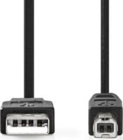 Nedis CCGL60100BK20 USB-A apa - USB-B apa Adatkábel