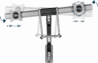 Gembird MA-WA2-02 17"-32" LCD TV/Monitor fali tartó - Fekete (2 kijelző)