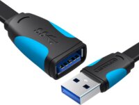 Vention VAS-A13-B300 USB Type-A apa - USB Type-A anya 3.0 Hosszabbító kábel - Fekete (3m)