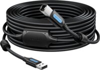 Vention COQBL USB Type-A apa - USB Type-B apa 2.0 Adat és töltő kábel - Fekete (10m)