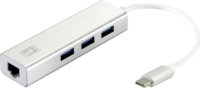 Level One USB-0504 USB Type-A 3.0 HUB + RJ45 (3 port)
