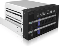 Icy Dock MB901SPR-B R1 FatCage 2x2.5"/3.5" - 2x5.25" HDD beépítő keret