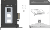 Icy Dock MB111VP-B ToughArmor 1x kivehető 2.5" U.2/U.3 NVMe SSD port bővítő PCIe kártya