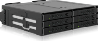 Icy Dock MB118VP-B ToughArmor 6x 2.5" U.2/U.3 NVMe - 5.25" SSD beépítő keret