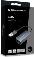 Conceptronic ABBY12G USB-A apa - RJ45 anya Adapter