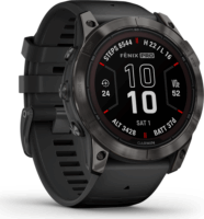 Garmin Fenix 7X Pro Sapphire Solar (51mm) Okosóra - Karbonszürke (Fekete Szilikon szíjjal)