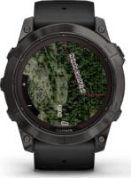 Garmin Fenix 7X Pro Sapphire Solar (51mm) Okosóra - Karbonszürke (Fekete Szilikon szíjjal)