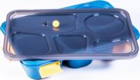 Iris KT-004-BL Műanyag ételtároló doboz 5 rekeszes 3,2L - Kék