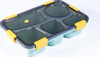 Iris KT-004-GR Műanyag ételtároló doboz 5 rekeszes 3,2L - Zöld