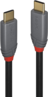 Lindy 36902 Anthra Line USB-C apa - USB-C apa 3.1 Adat és töltő kábel - Fekete(1,5m)