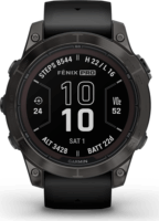 Garmin Fenix 7 Pro Sapphire Solar (47mm) Okosóra - Karbonszürke (Fekete Szilikon szíjjal)
