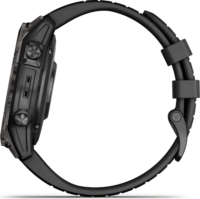 Garmin Fenix 7 Pro Sapphire Solar (47mm) Okosóra - Karbonszürke (Fekete Szilikon szíjjal)