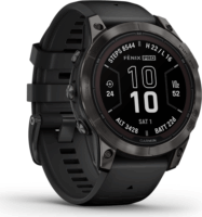 Garmin Fenix 7 Pro Sapphire Solar (47mm) Okosóra - Karbonszürke (Fekete Szilikon szíjjal)