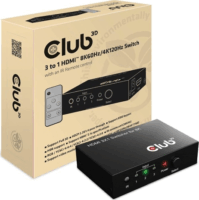 Club3D CSV-1381 HDMI 3-port Switch távirányítóval