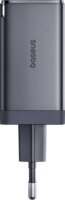 Baseus GaN5 2x USB-C / USB Hálózati töltő - Szürke (65W)