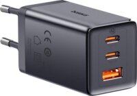 Baseus GaN5 2x USB-C / USB Hálózati töltő - Szürke (65W)