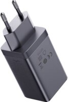 Baseus GaN5 2x USB-C / USB Hálózati töltő - Szürke (65W)
