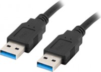 Lanberg USB-A apa - USB-A apa 3.0 Adatkábel - Fekete (1.8m)