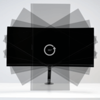 LC-Power RC-EQ-A32B 17"-32" LCD TV/Monitor asztali tartó kar - Fekete