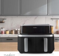 Nedis KAAF320BK 2x4.2L Forrólevegős fritőz - Fekete