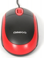 Omega OM06VR Vezetékes Egér - Fekete/Piros