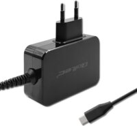 Qoltec 52386 Power Pro USB Type-C GaN Hálózati töltő - Fekete (65W)