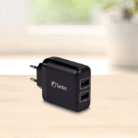 Fantec 2478 2x USB Type-A Hálózati töltő - Fekete (24W)