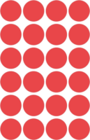 Avery Zweckform 3595 18mm Jelölőpontok - Piros (96 db/csomag)