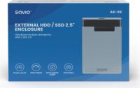 Savio AK-66 2.5" USB 3.0 Külső HDD/SSD ház - Átlátszó