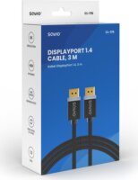 Savio CL-176 Displayport 1.4 - Displayport 1.4 Kábel 3m - Fekete