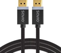 Savio CL-176 Displayport 1.4 - Displayport 1.4 Kábel 3m - Fekete
