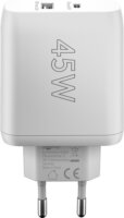 Goobay 65412 1x USB Type-C / 1x USB Type-A Hálózati töltő - Fehér (45W)