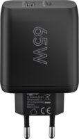 Goobay 65409 1x USB Type-C / 1x USB Type-A Hálózati töltő - Fekete (65W)