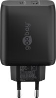 Goobay 65409 1x USB Type-C / 1x USB Type-A Hálózati töltő - Fekete (65W)