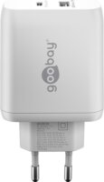 Goobay 65410 1x USB Type-C / 1x USB Type-A Hálózati töltő - Fehér (65W)