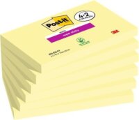 3M POSTIT Super Sticky 76x127mm öntapadó jegyzettömb - Sárga (90 lap / tömb)