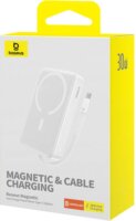 Baseus Magnetic Mini MagSafe Powebank 10000mAh (3A / 5-12V) - Fehér