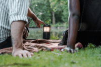 Pure Woodland Glow Hordozható bluetooth hangszóró - Zöld